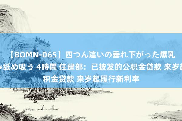 【BOMN-065】四つん這いの垂れ下がった爆乳を下から揉み舐め吸う 4時間 住建部：已披发的公积金贷款 来岁起履行新利率