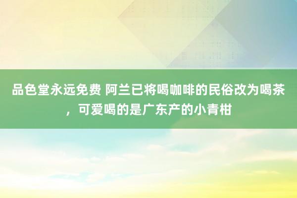 品色堂永远免费 阿兰已将喝咖啡的民俗改为喝茶，可爱喝的是广东产的小青柑