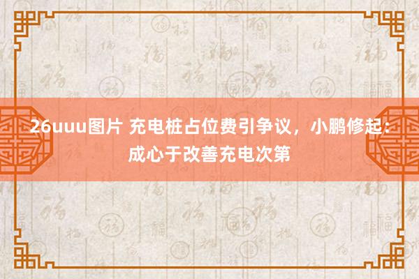 26uuu图片 充电桩占位费引争议，小鹏修起：成心于改善充电次第