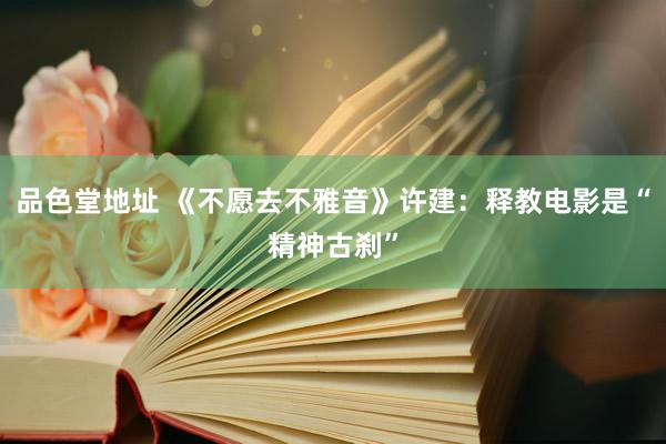 品色堂地址 《不愿去不雅音》许建：释教电影是“精神古刹”